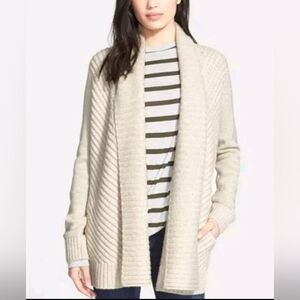 Vince Yak-Wool Chevron Knit Open Front Cardigan Size XS